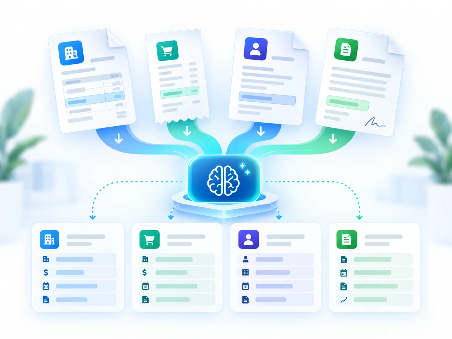 Napdav AI extracting structured business information from invoices, receipts, contracts and employee documents.